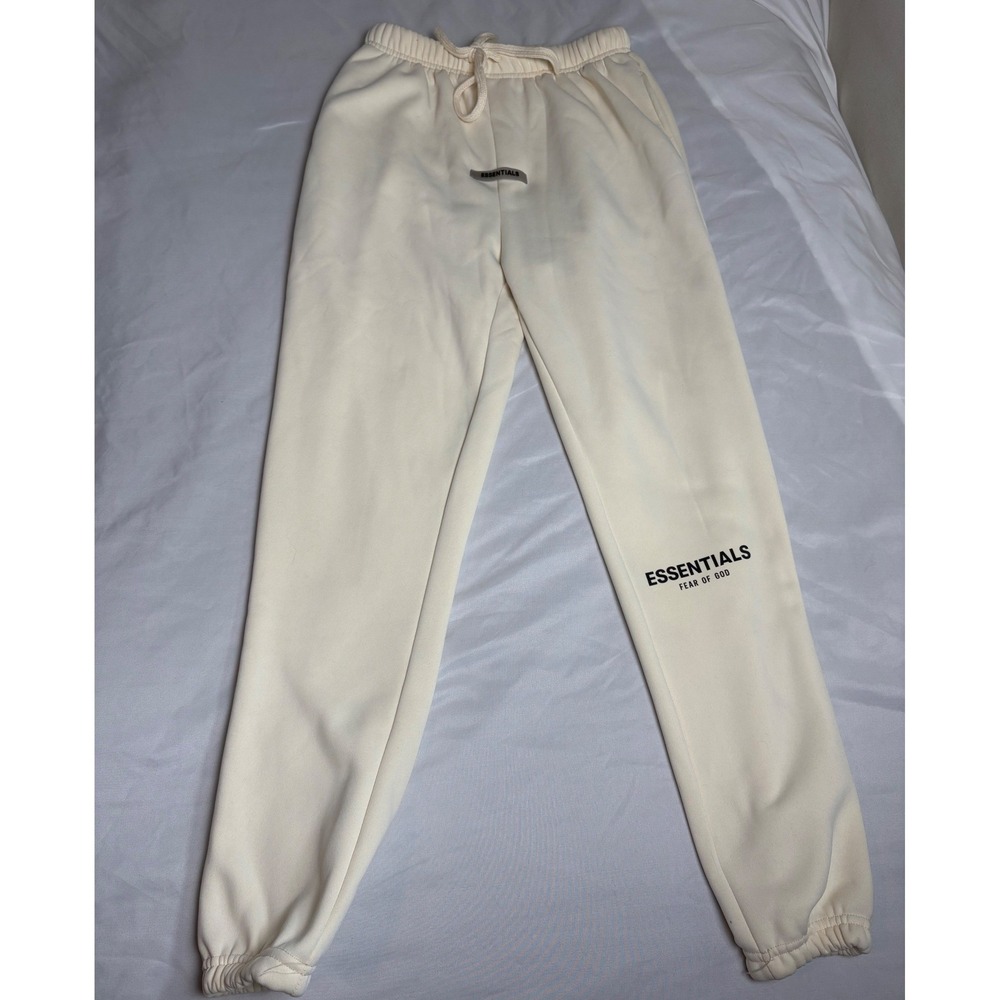 Essentials Sweatpants Mens XL Cream Excellent Fleece Joggers Fear of God